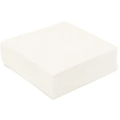 Cerf Dellier 50 Serviettes de table blanches