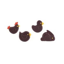 Cerf Dellier Animaux de Pâques assortis en chocolat noir (x48)