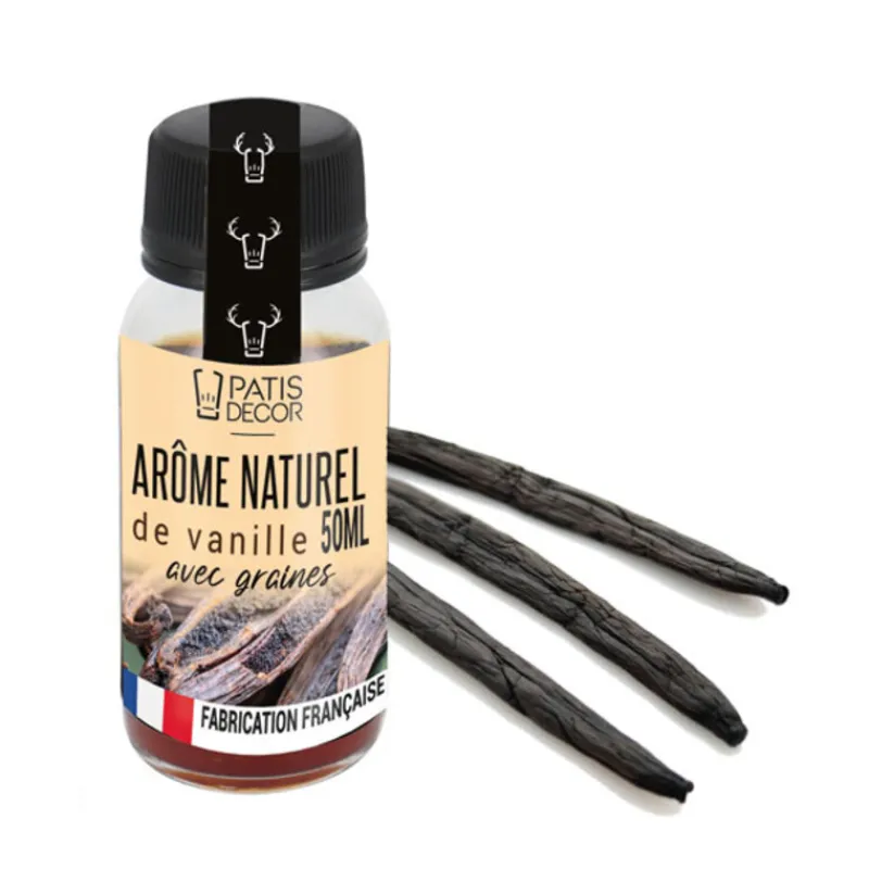 Cerf Dellier Arôme naturel de Vanille avec graines 50 ml