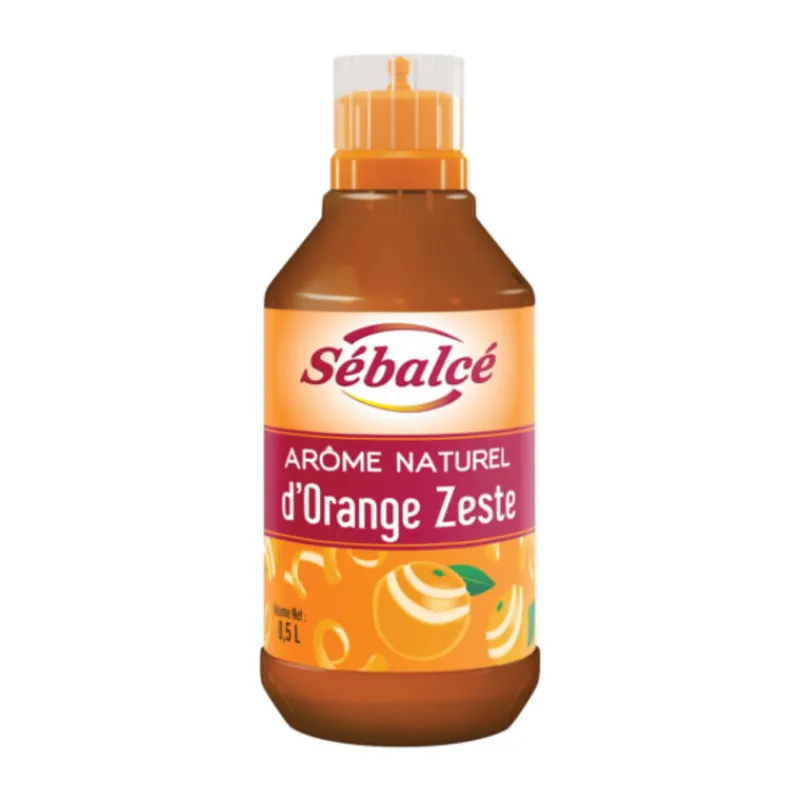 Cerf Dellier Arôme naturel d'orange Zeste Sébalcé 500 ml