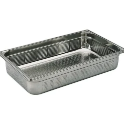 Cerf Dellier Bac gastronorme perforé inox - sans anse - GN 1/1 profondeur 20 cm