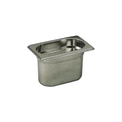 Cerf Dellier Bac gastronorme plein inox - sans anse - GN 1/9 profondeur 6,5 cm
