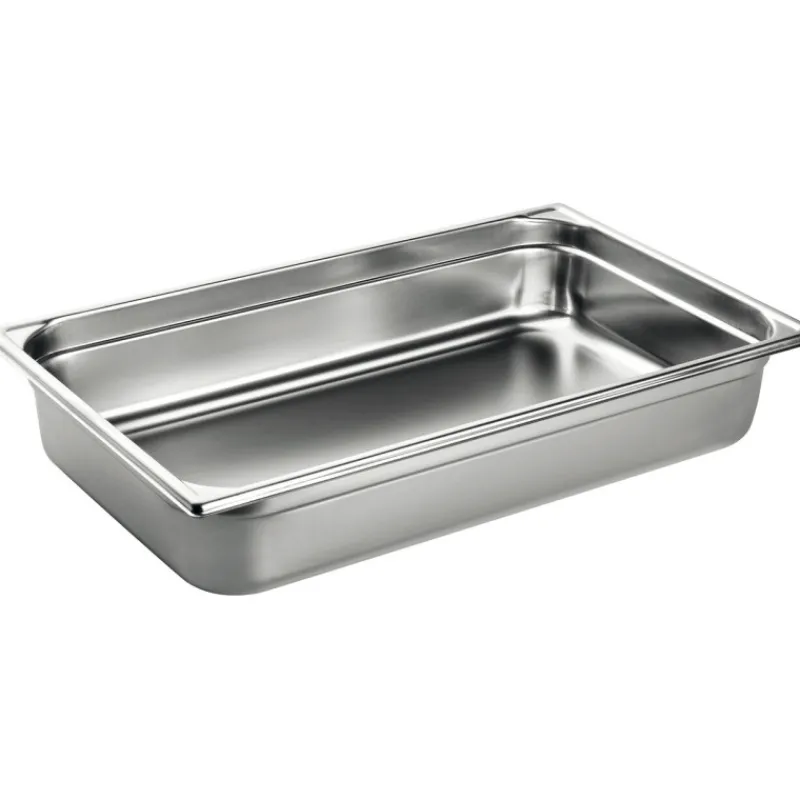 Cerf Dellier Bac gastronorme plein inox - sans anse - GN 1/1 profondeur 2 cm