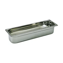 Cerf Dellier Bac gastronorme plein inox - sans anse - GN 2/4 profondeur 4 cm