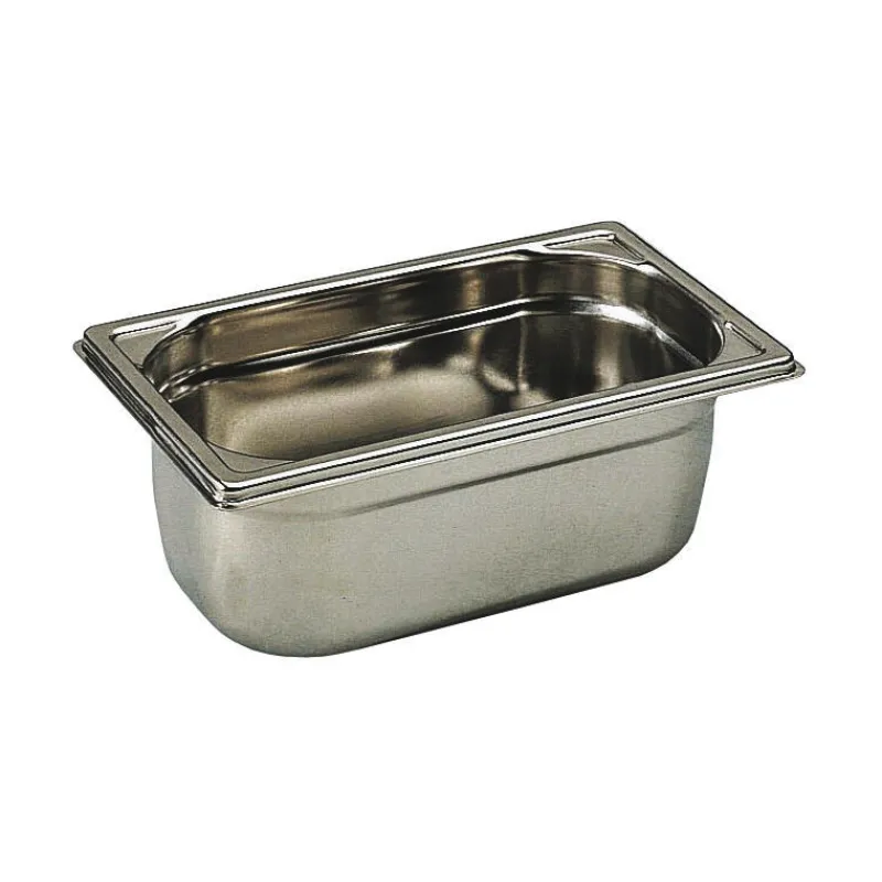 Cerf Dellier Bac gastronorme plein inox - sans anse - GN 1/4 profondeur 15 cm