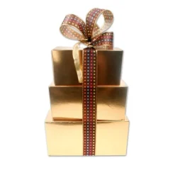 Cerf Dellier Ballotins Or 250g, intérieur blanc (x 50)