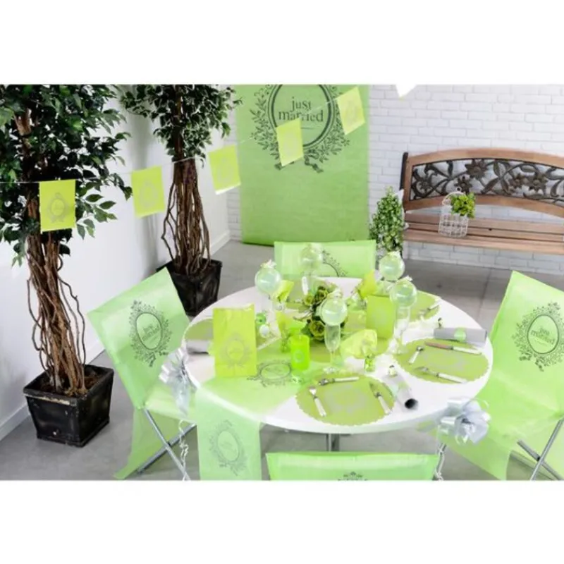 Cerf Dellier Banderole verte Just Married