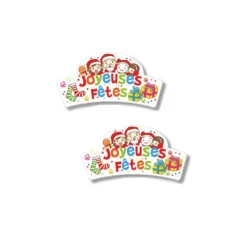 Cerf Dellier Banderoles azyme Joyeuses Fêtes (x24)