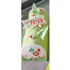 Cerf Dellier Banderoles blanches Joyeuses Fêtes azyme (x24)