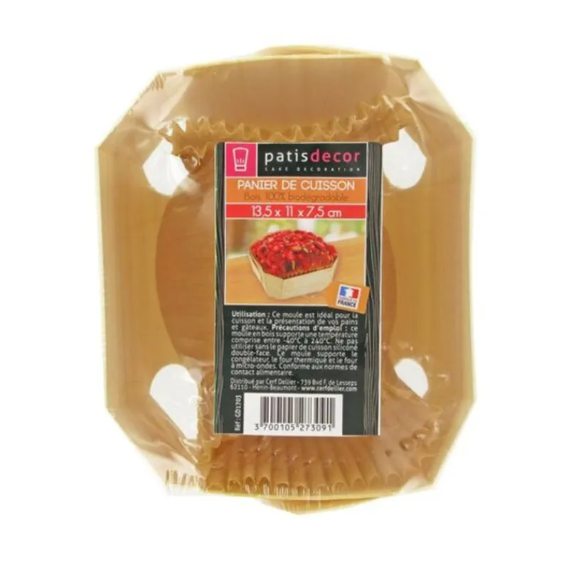 Cerf Dellier Barquette de cuisson bois 13,5 cm