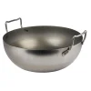 Cerf Dellier Bassine à friture en tôle d'acier noire sans panier 40 cm