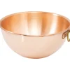 Cerf Dellier Bassine en cuivre demi-ronde renforcée à blancs 26 cm
