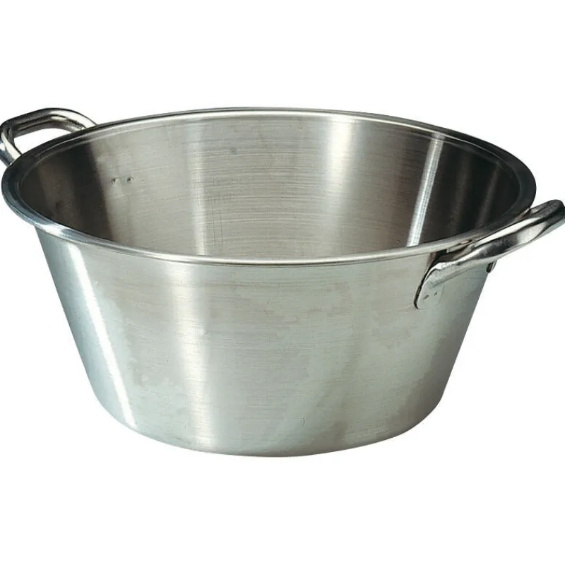 Cerf Dellier Bassine landaise inox à anses 47 cm