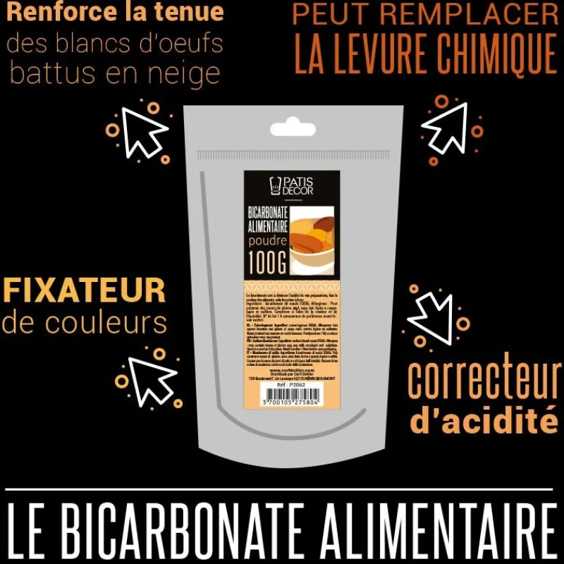 Cerf Dellier Bicarbonate alimentaire 100 g