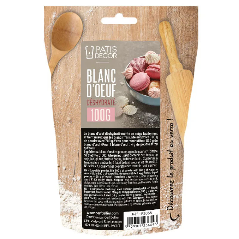 Cerf Dellier Blanc d'œuf déshydraté en poudre 100 g