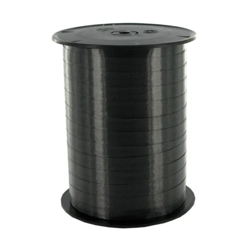 Cerf Dellier Bolduc satiné noir 7mm (500 m)