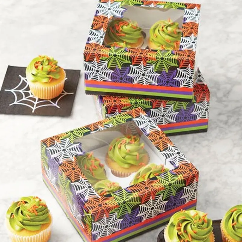 Cerf Dellier Boîte à 4 cupcakes Halloween Wilton (x 3)