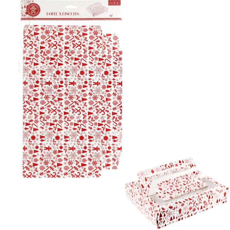 Cerf Dellier Boîte à biscuits à fenêtre avec poignées (x 2)