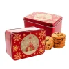 Cerf Dellier Boîte à biscuits de Noël en métal 20,1 x 13,1 x 9 cm
