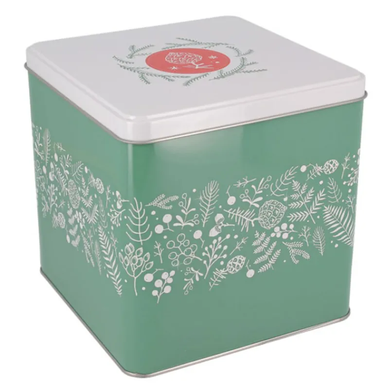 Cerf Dellier Boîte à biscuits de Noël Houx en métal 14,5 cm
