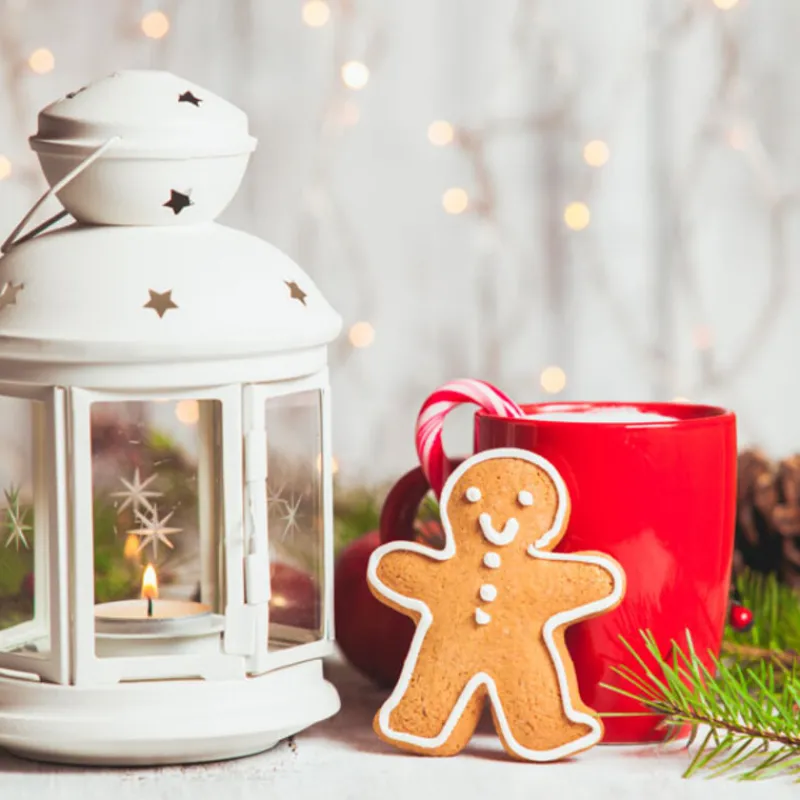 Cerf Dellier Boîte à biscuits de Noël Houx en métal 14,5 cm