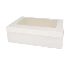Cerf Dellier Boîte cupcakes blanche rectangulaire 24 x 16 x 7,5 cm