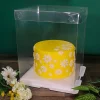 Cerf Dellier Boîte gâteau transparente - 25 x 25 x 30 cm