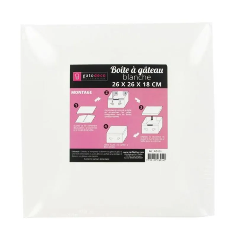 Cerf Dellier Boîte pâtissière 25,4 cm, hauteur 20 cm