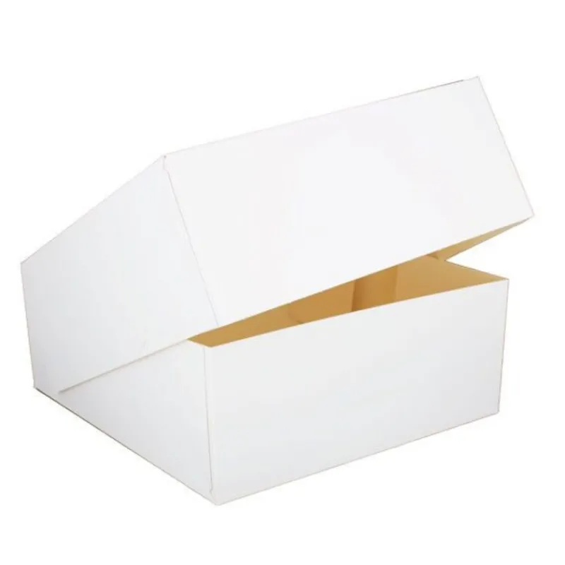 Cerf Dellier Boîte pâtissière blanche carrée 18 x 18 x 10 cm