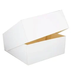 Cerf Dellier Boîte pâtissière blanche carrée 20 x 20 x 10 cm