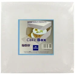 Cerf Dellier Boîte pâtissière blanche hauteur 15 cm PME