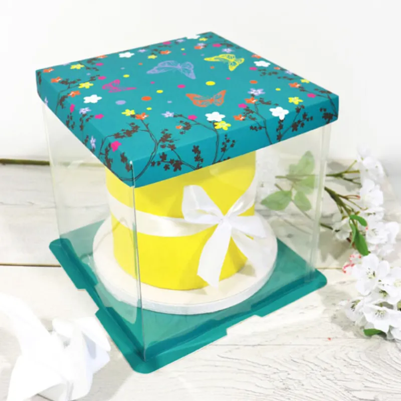 Cerf Dellier Boîte pâtissière vitrine Papillons 36 x 36 x 28 cm