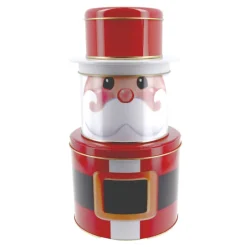 Cerf Dellier Boîtes à biscuits de Noël Set de 3 à empiler Père Noël