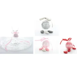 Cerf Dellier Boîtes à dragées petite boule transparente x 3