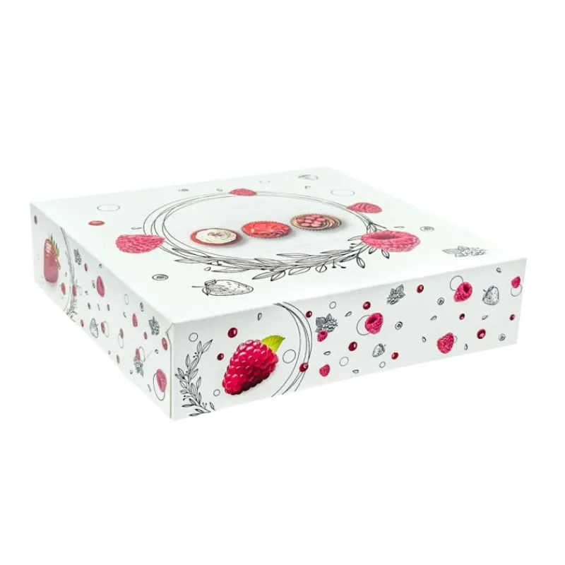Cerf Dellier Boîtes pâtissières Morgane 20 x 20 cm - Hauteur 8 cm (x 50)