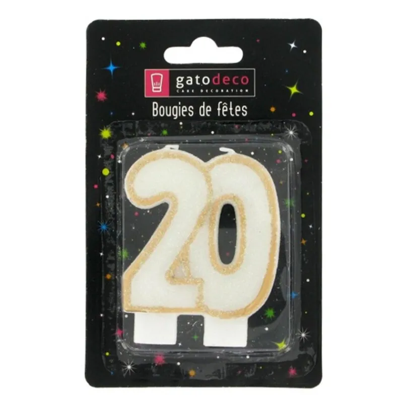 Cerf Dellier Bougie anniversaire 20 ans