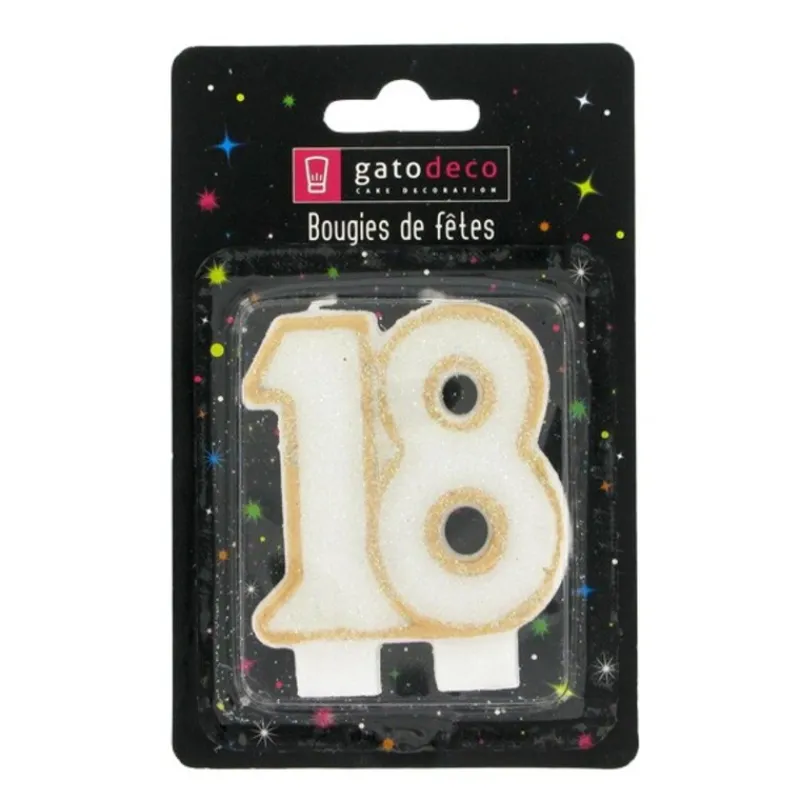 Cerf Dellier Bougie anniversaire 18 ans