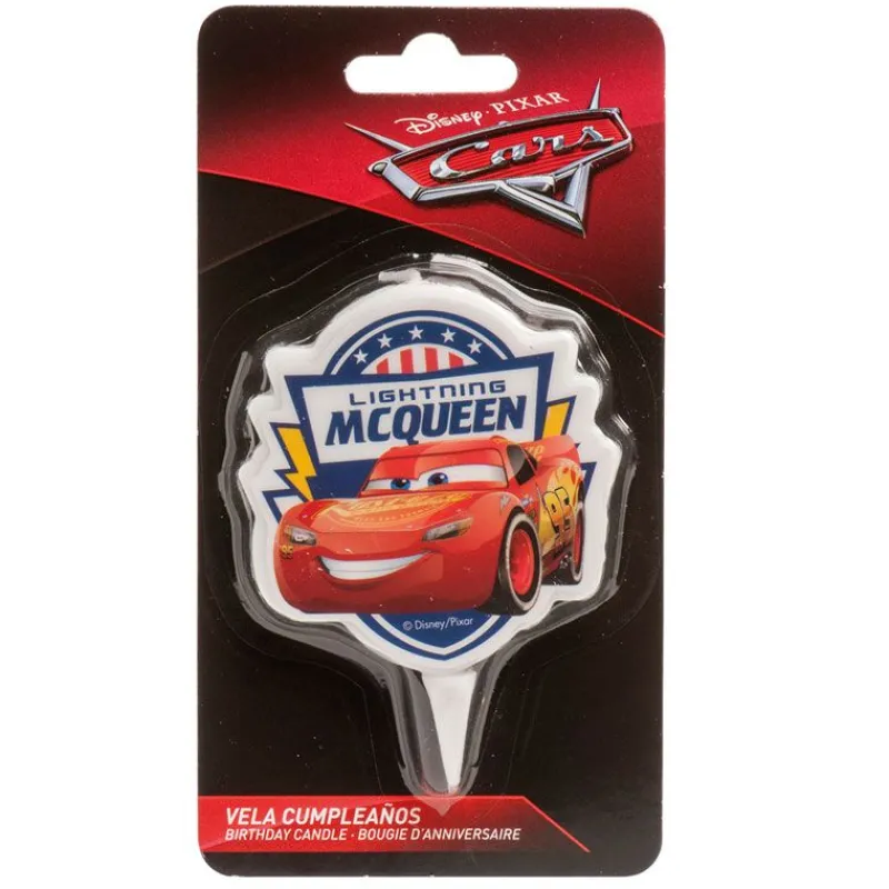 Cerf Dellier Bougie anniversaire Cars 7,5 cm