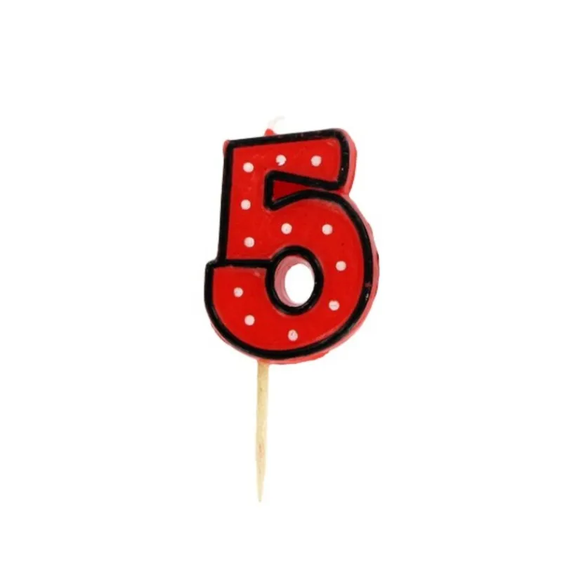 Cerf Dellier Bougie anniversaire chiffre Fête 5