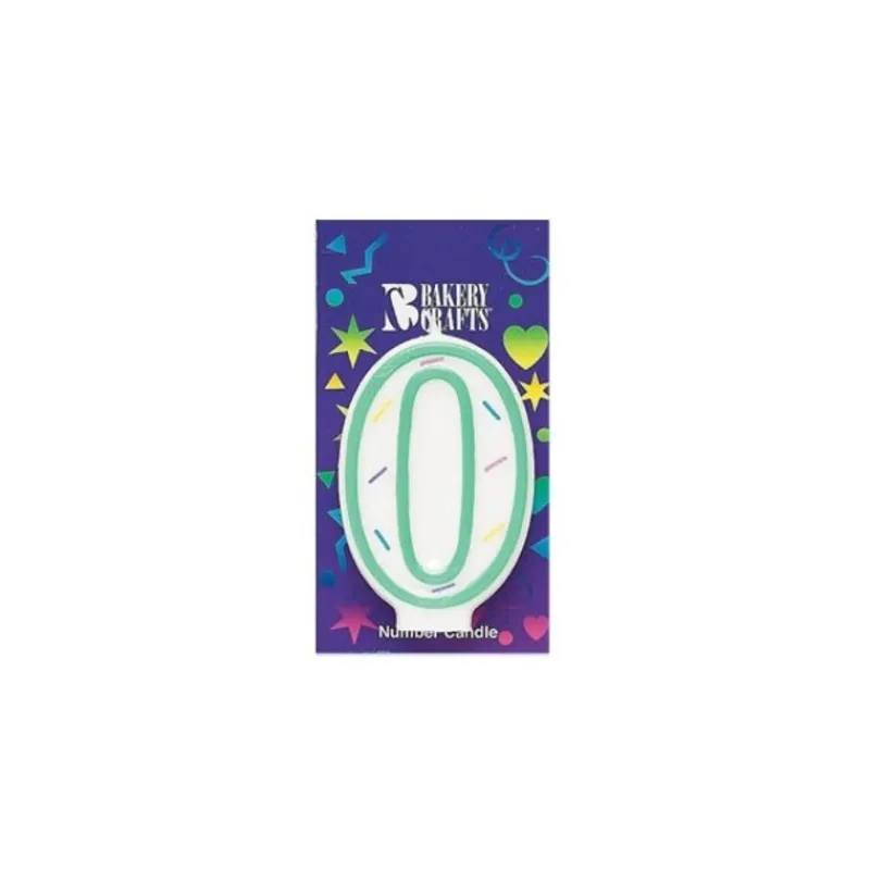 Cerf Dellier Bougie Anniversaire, chiffre 0