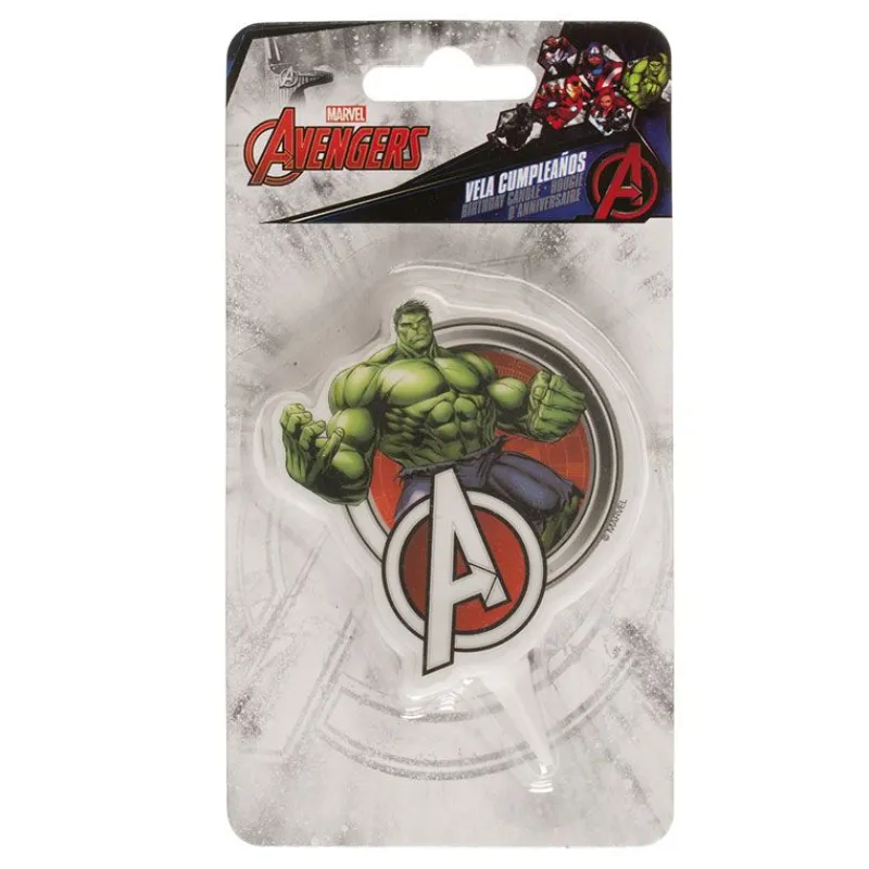 Cerf Dellier Bougie anniversaire 2D Hulk Avengers
