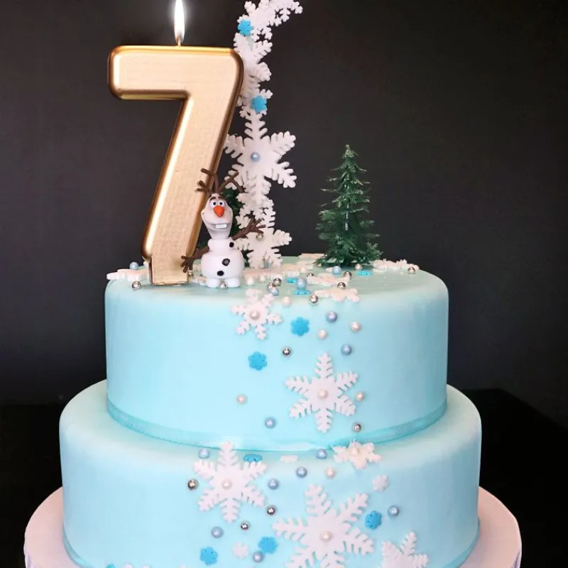 Cerf Dellier Bougie anniversaire dorée XXL chiffre 7