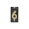 Cerf Dellier Bougie anniversaire dorée XXL chiffre 6
