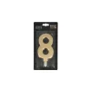 Cerf Dellier Bougie anniversaire dorée XXL chiffre 8