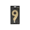 Cerf Dellier Bougie anniversaire dorée XXL chiffre 9