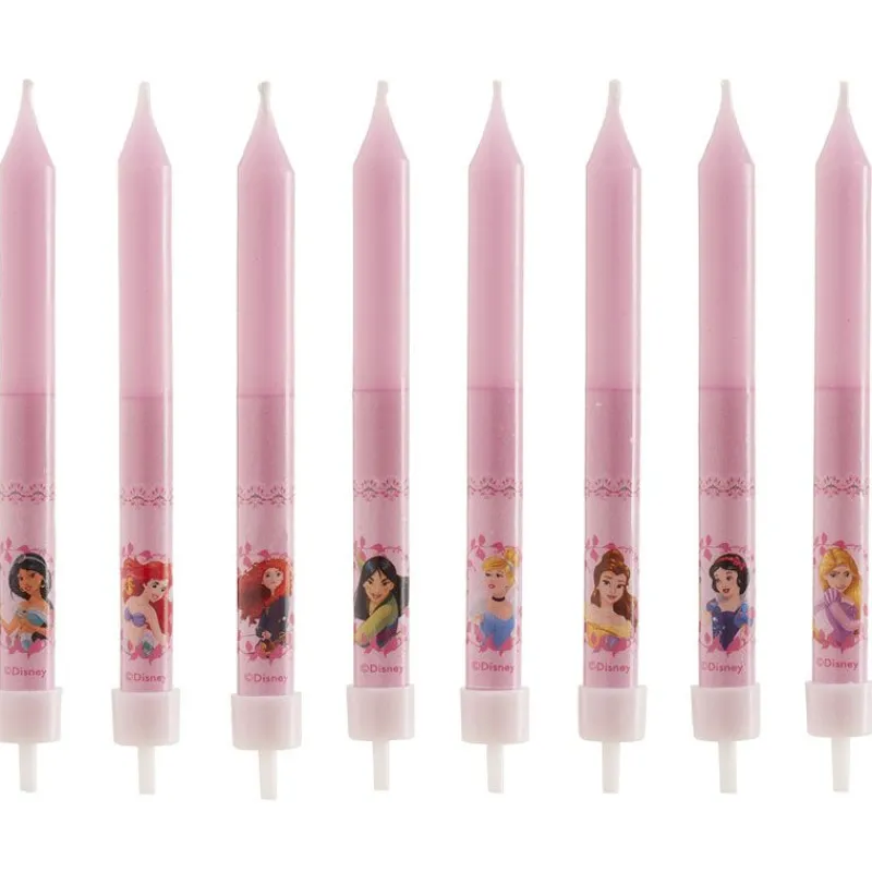 Cerf Dellier Bougie anniversaire Princesses Disney (x8)
