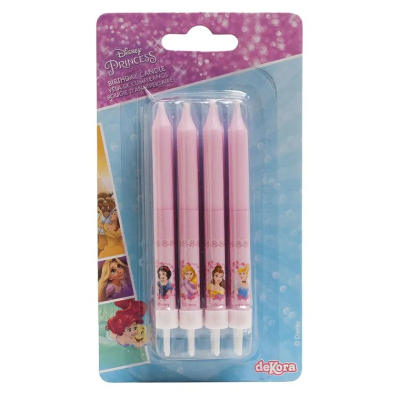 Cerf Dellier Bougie anniversaire Princesses Disney (x8)