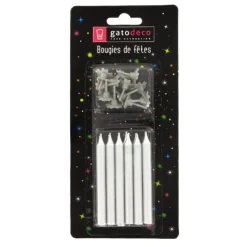 Cerf Dellier Bougie argentée (x 12)