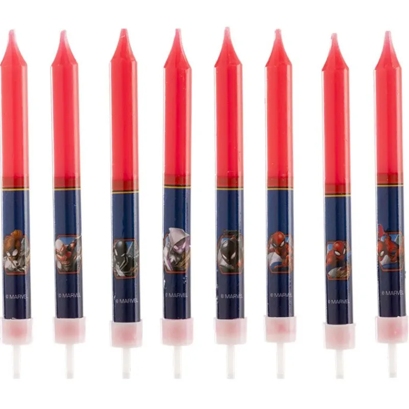 Cerf Dellier Bougie Spiderman (x8)