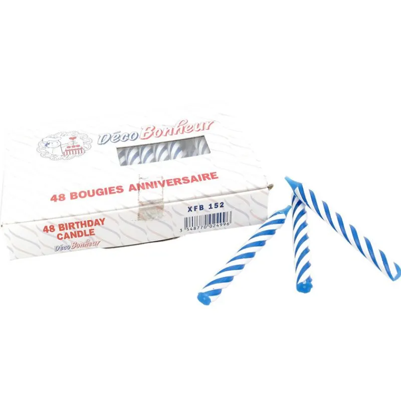 Cerf Dellier Bougie torsadée bleues (x48)